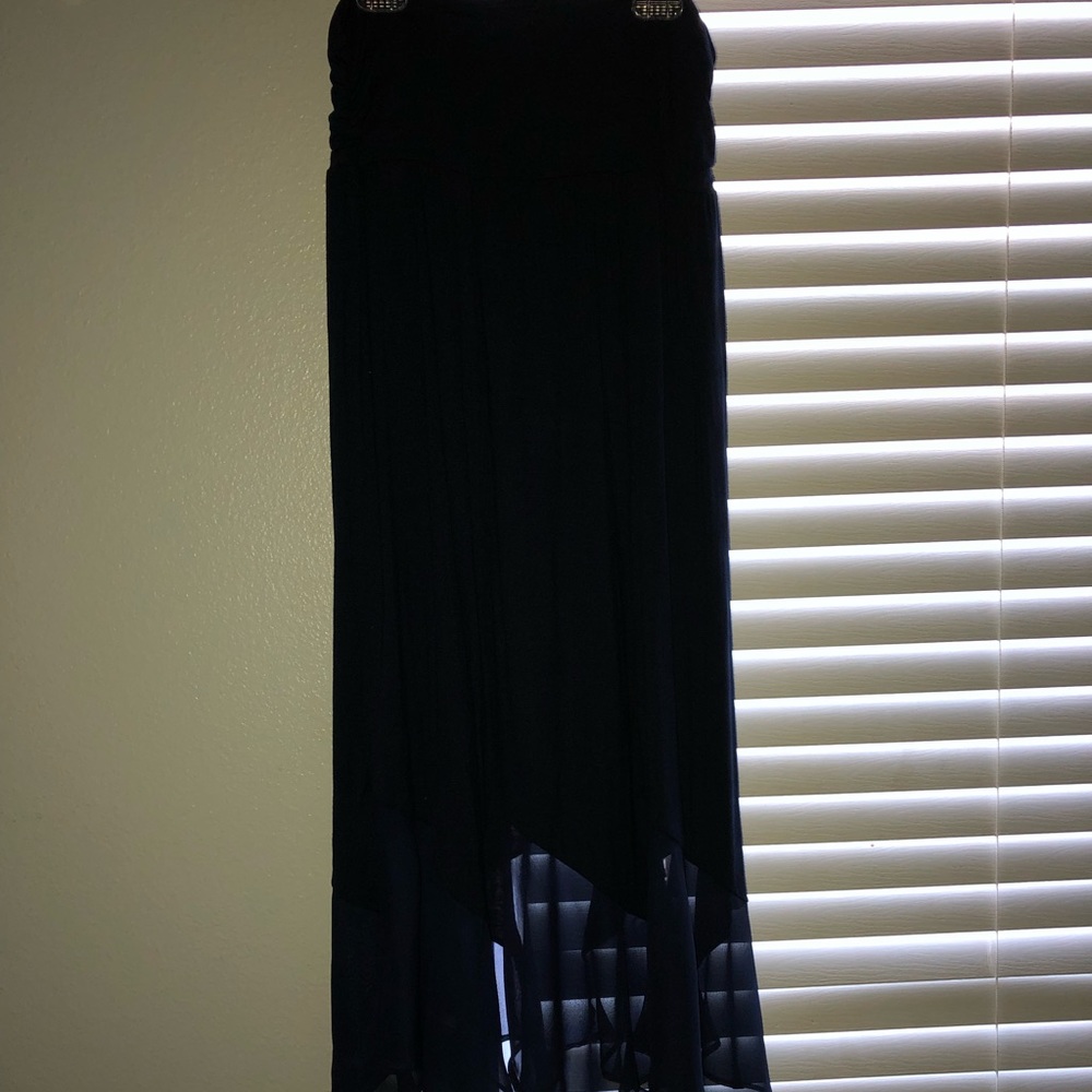 maxi skirt with mesh bottom